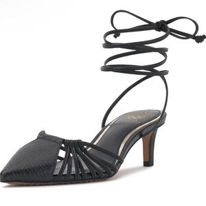 Vince Camuto Black Lace-Up Heels